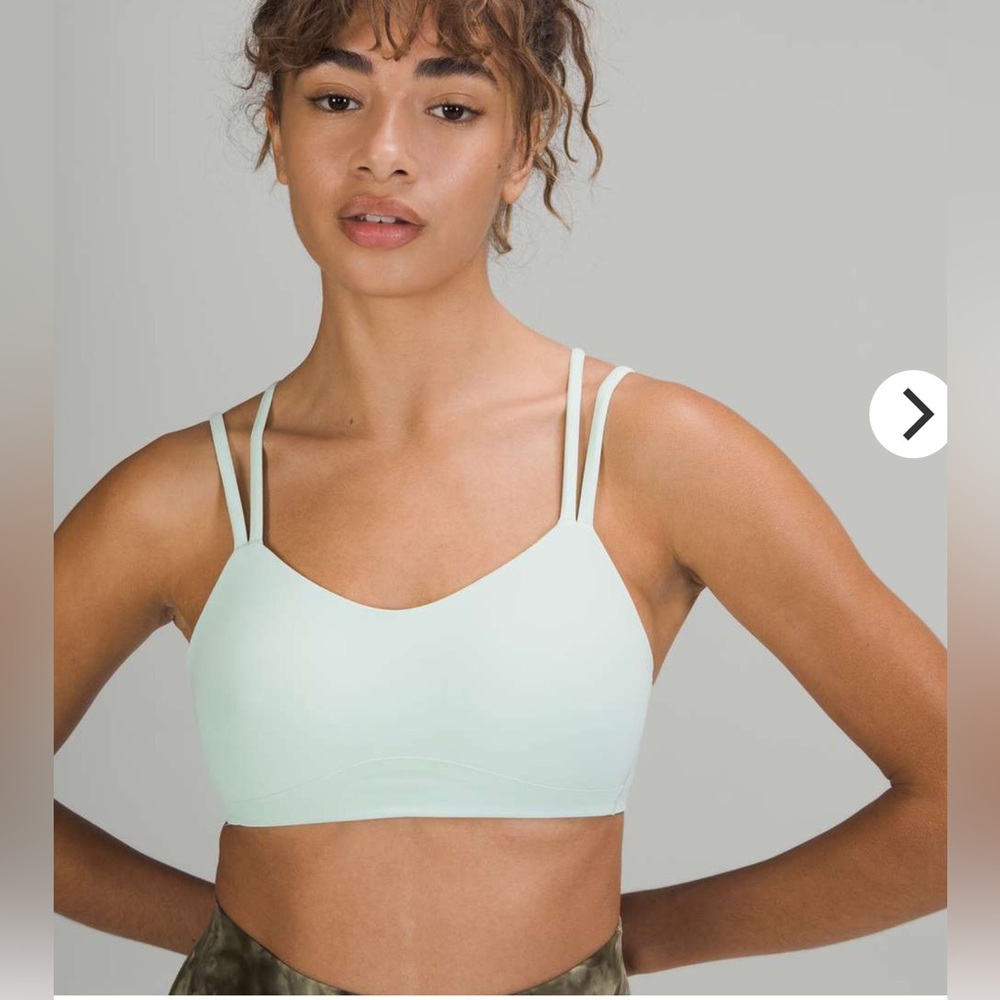 🌼Lululemon Like a Cloud Sports Bra Delicate Mint Strappy Yoga Activewear 6